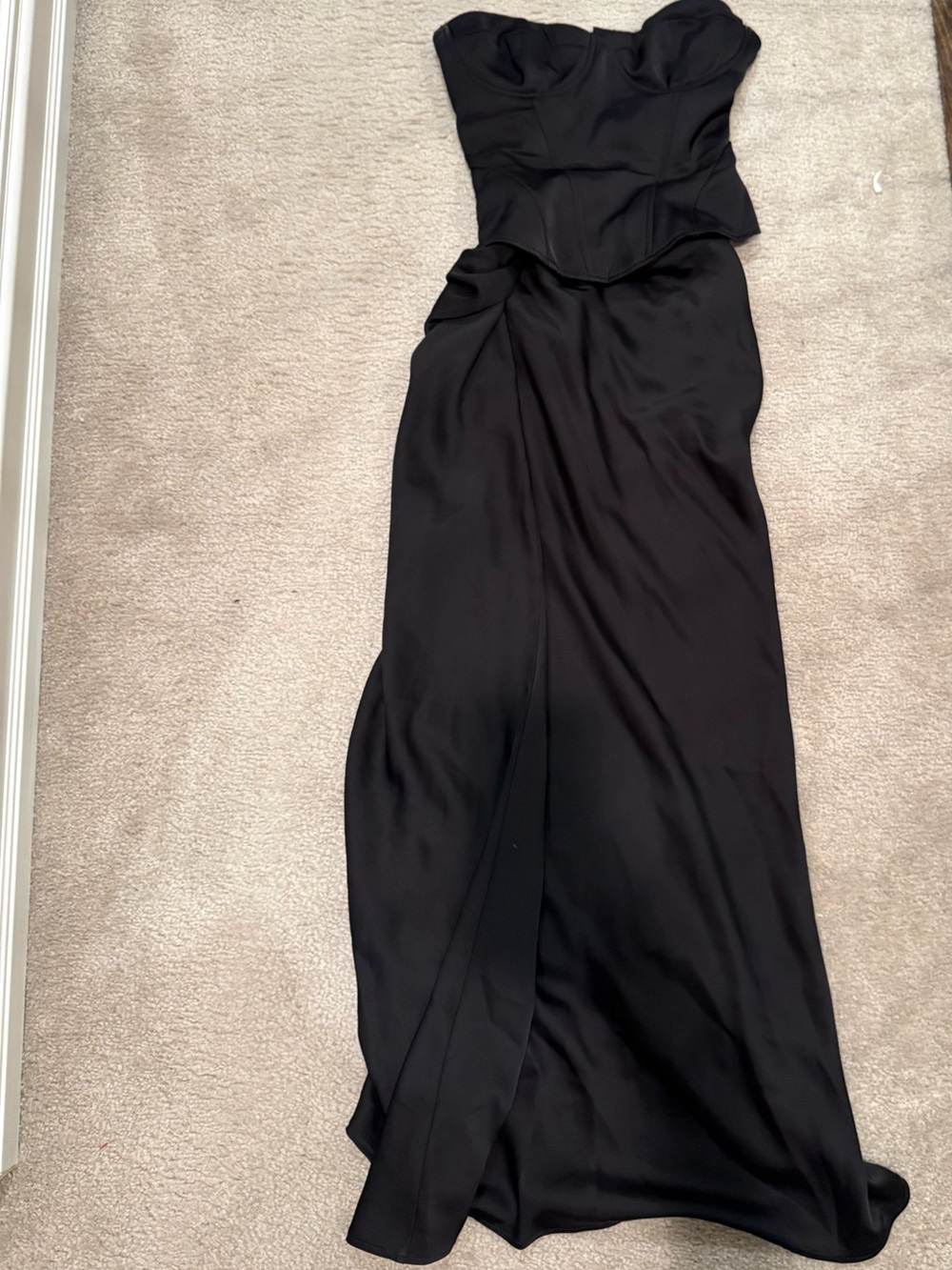 Black Strapless Evening Gown - Elegant Women’s Dress